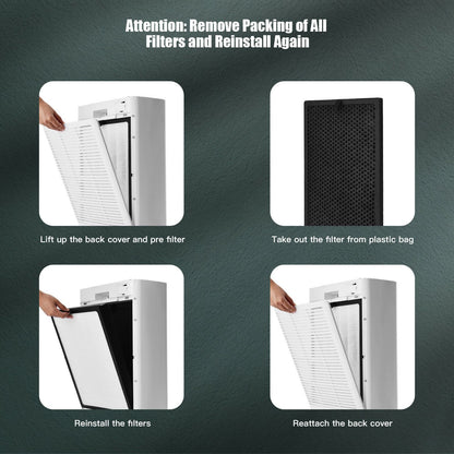 Air Purifier with 4 Layers Purification and Replaceable Filter